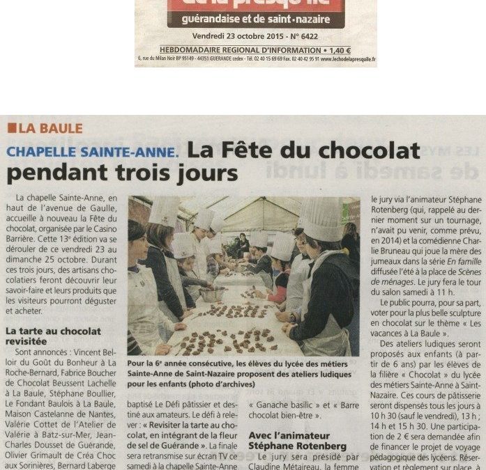 La Fête du chocolat de La Baule- EP 23-10-15